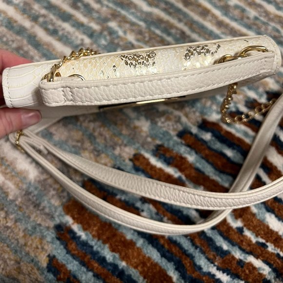 Marc New York Andrew Marc Snake Print White and Gold Crossbody - Picture 4 of 9